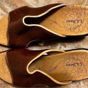 L.L. Bean Brown and Tan Sandals with Comfortable Design